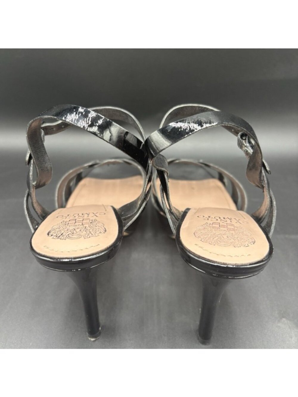 Women' Pumps High Heel Shoes Size 9.5M Vince Camuto Black Toleo Dress Sandals - Picture 9 of 16